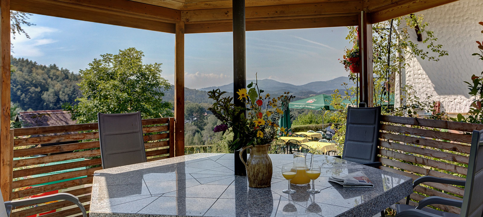 herrlicher Weitblick in den Bayerischen Wald - Pension in Saldenburg